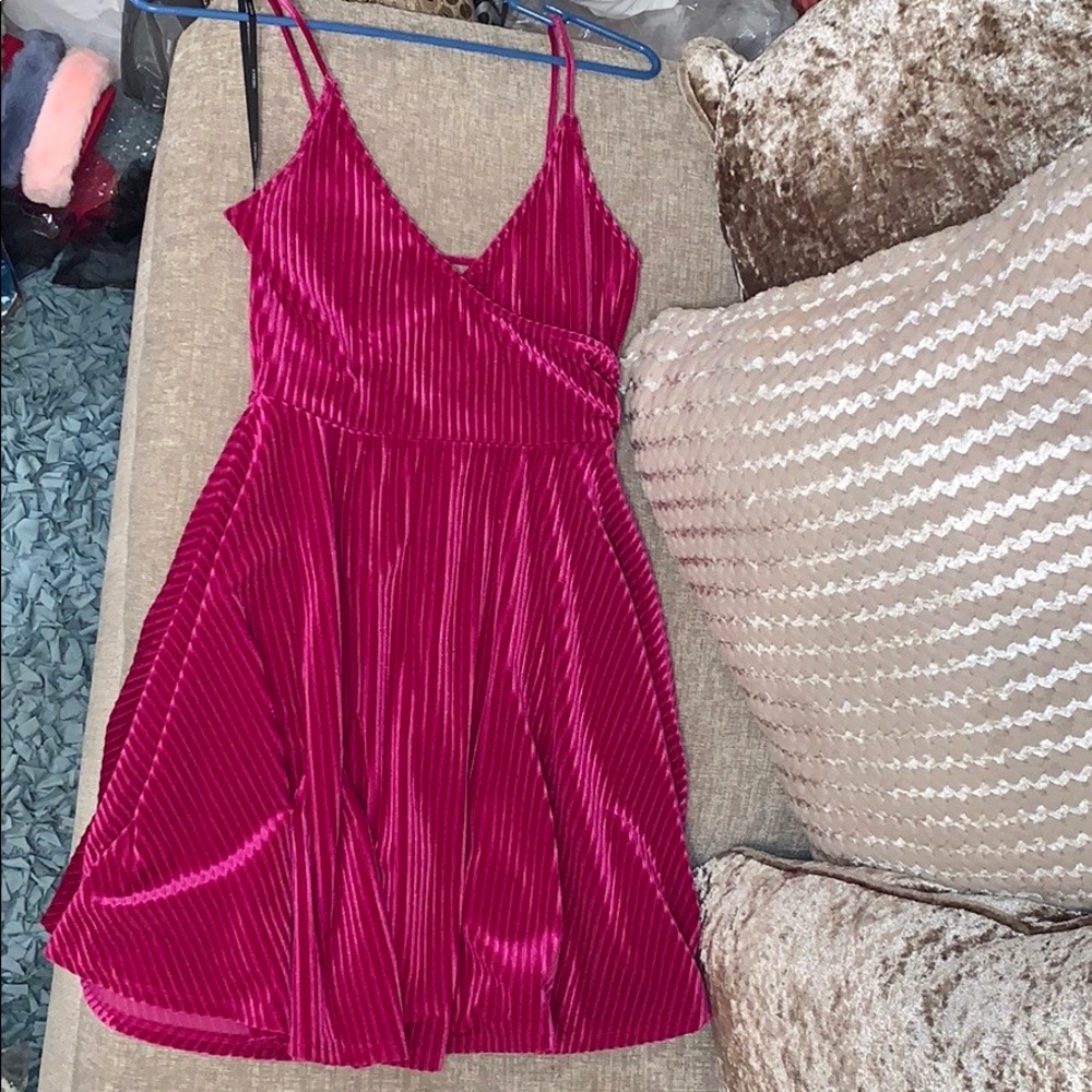 Raspberry Velvet Dress